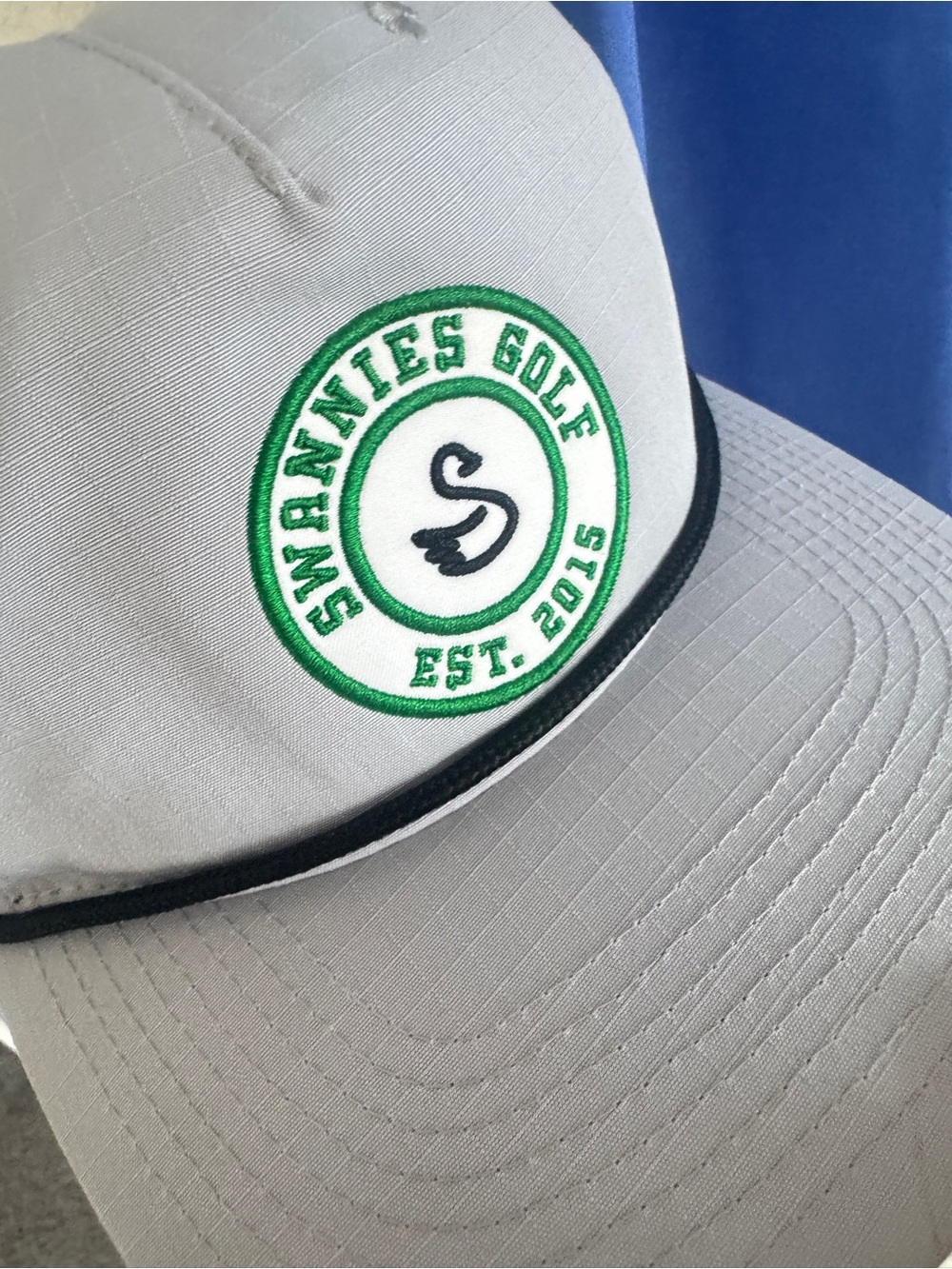 Baseball Cap with Green Swannies Golf Patch - Picture 4 of 8